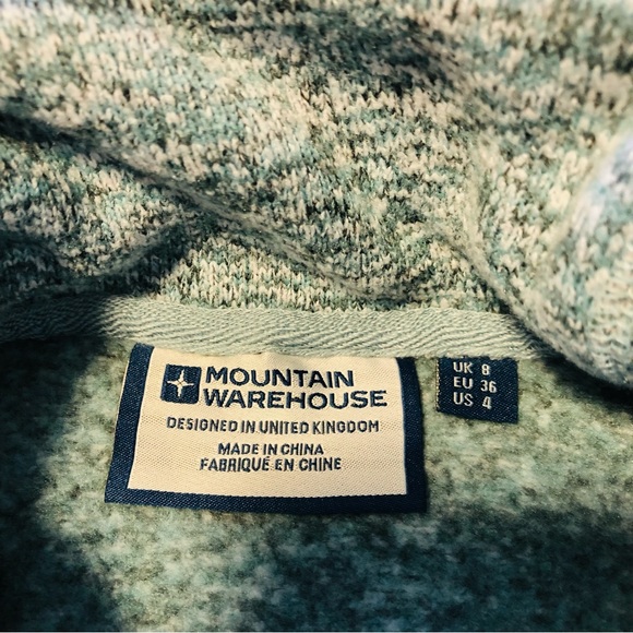 Mountain Warehouse Size 4 Idris Womens Cowl Neck Green Heather Fleece - Picture 11 of 14